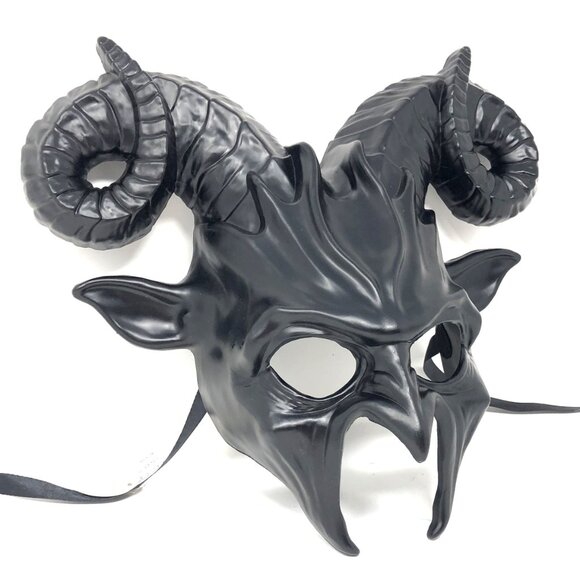 Krampus Ram Goat Demon with Horns Devil Halloween Masquerade Masks Party - Picture 4 of 4